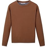 CUNYI Boys' Long Sleeve Crew Neck Cotton Pullover Knit Sweater