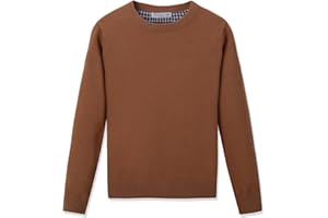 CUNYI Boys' Long Sleeve Crew Neck Cotton Pullover Knit Sweater