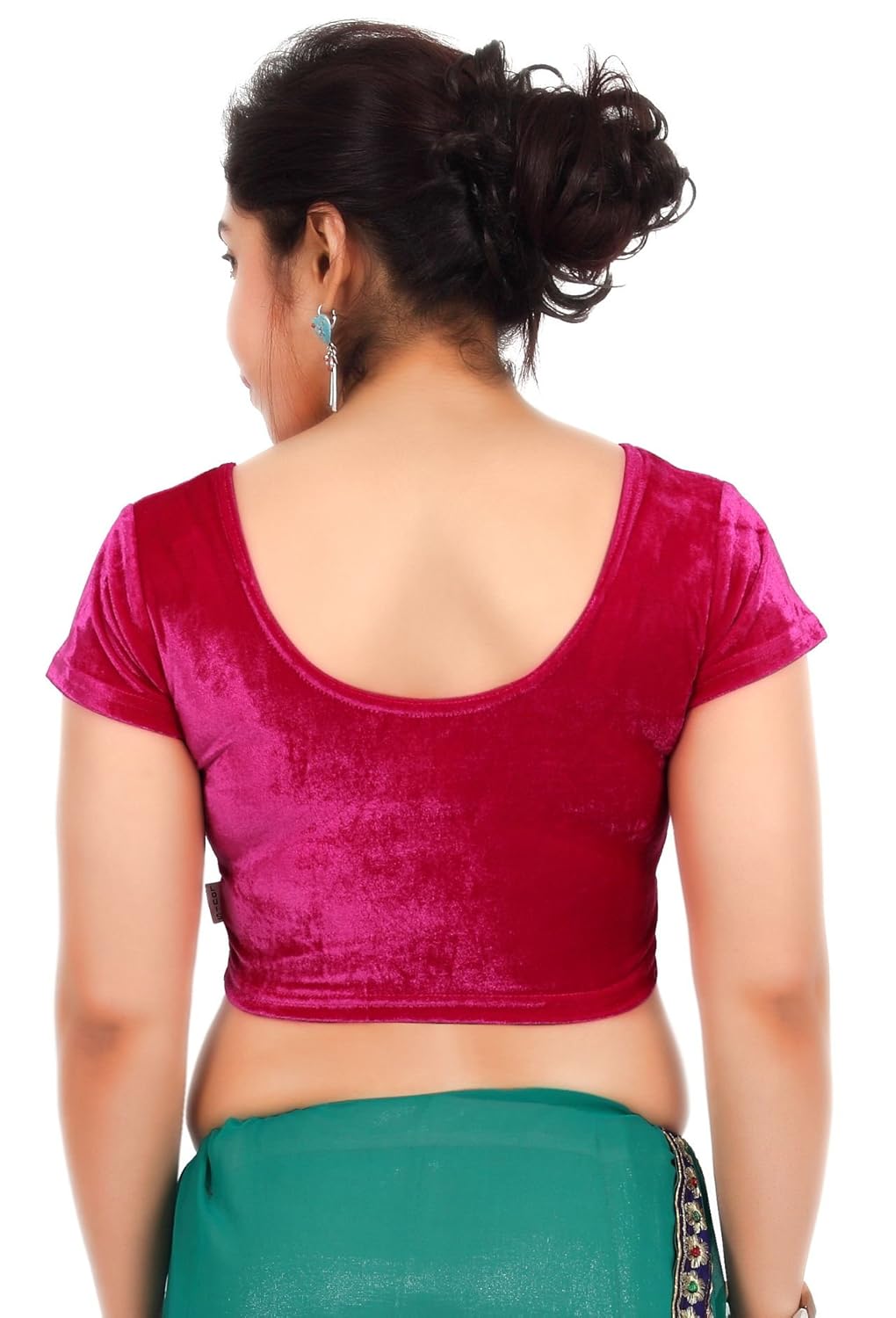 louis fashion velvet fabric women blouse (2074-bl-pink02)