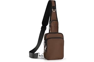 VADOO Sling Bag, Crossbody Bag with Zipper Lock, RFID Blocking & Water Resistant for Men and Women - Small Fanny Pack for Tra