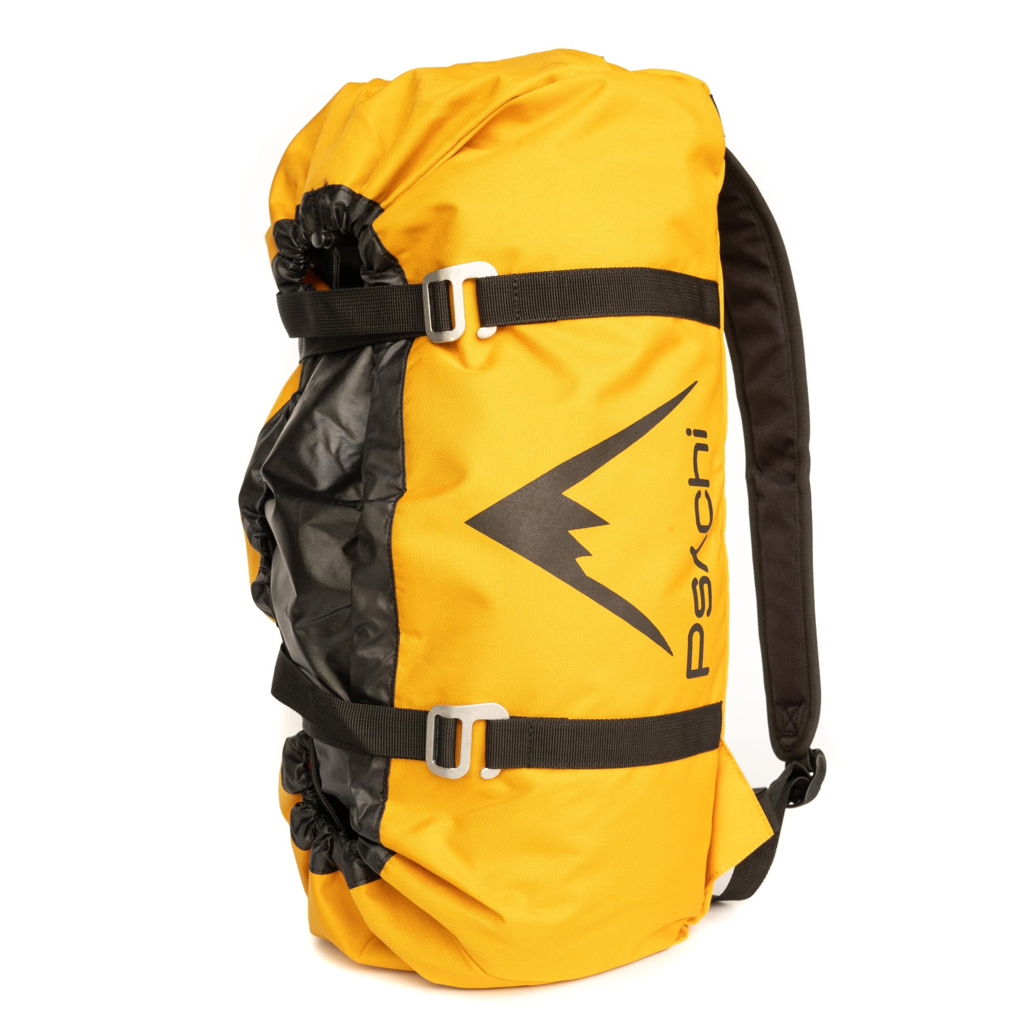 Psychi Rock Climbing Rope Bag with Ground Sheet Buckles and Carry Straps (Yellow/Gold)