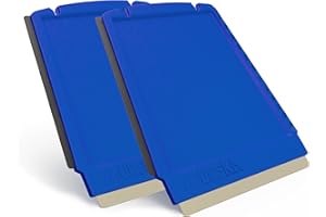 L & P CAR DESIGN Car Ice Scraper Brass Blade 2 Pack Small Ice Scraper for Car 4-in-1 Ice Scraper Small Ice Scrapers for Car Windshield Frost Wipe Scraper Snow Scraper for Car Original Murska (2-Pack L&P A052 Blue)