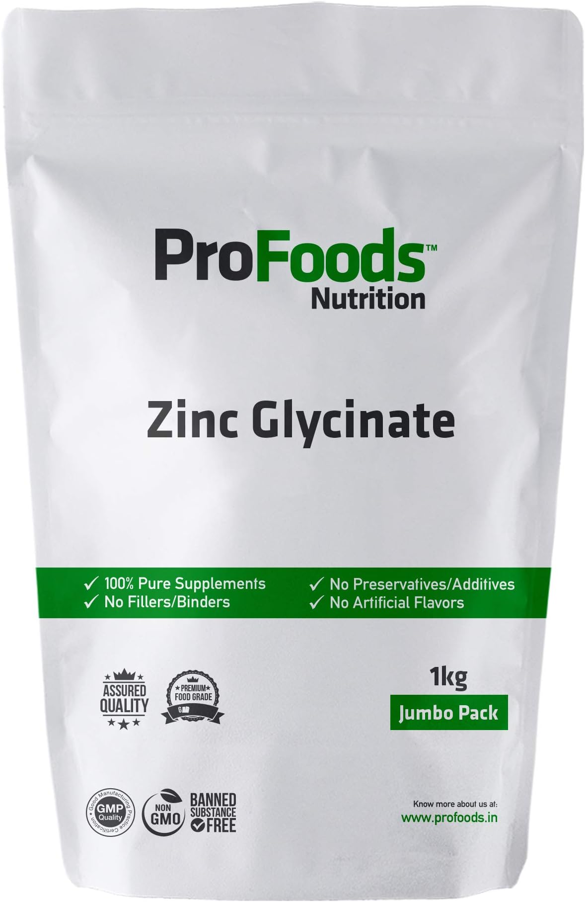 ProFoods Zinc Glycinate Powder (1kg)