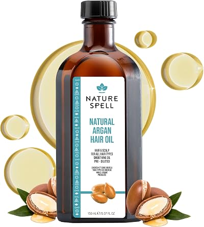 Nature Spell Argan Oil for Hair & Skin 150ml Pre-Diluted Cold Pressed Morocco