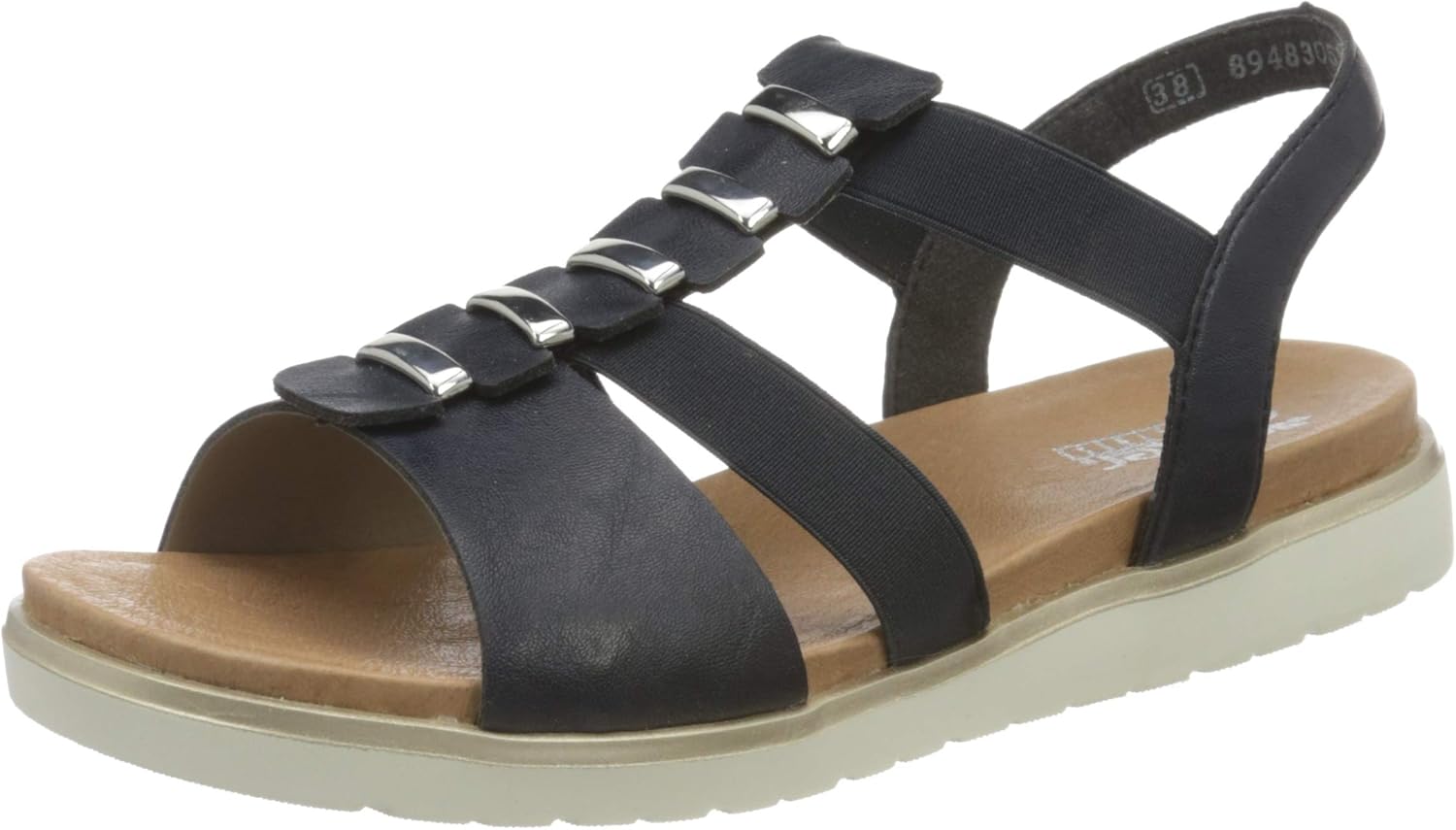Rieker Frühjahr/Sommer 413J2, Sandali a Punta Chiusa Donna, Beige