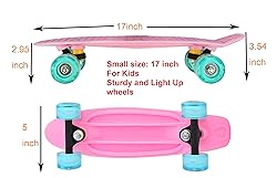 CyBoard 17inchX5inch Pink Mini Skateboard, Mini