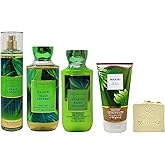Bath & Body Waikiki Beach Coconut - Deluxe Gift Set - Fine Fragrance Mist, Body Wash, Body Lotion and Body Scrub with a Wild Jasmine Bar Soap.