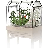 VegTrug Greenhouse Frame and Multi-Cover Set for Classic Small 1m Raised Bed, White - Durable Double Layer Micro Mesh Insect Protective Cover with Steel Frame for Extended Growing Season