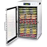 Food Dehydrator 18 Stainless Steel Trays, Food Dryer Machine for Beef Jerky, Meat, Vegetables and Fruit, with 86-194 ℉ Adjust