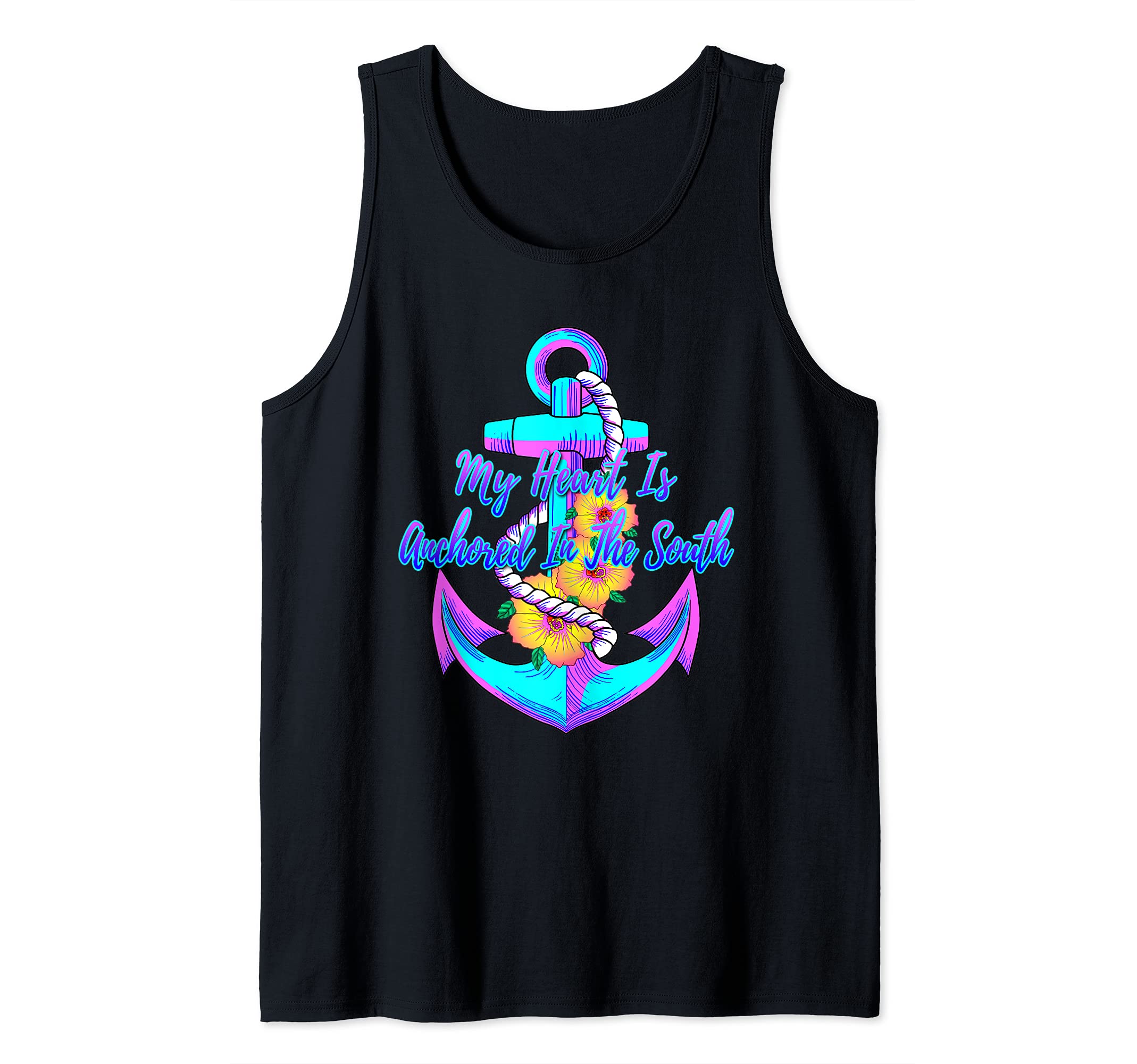 My Heart Is Anchored In the South Nautical Tank Top