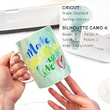 Lya Vinyl 14 Pack Permanent Vinyl Sheets 14 Glossy Colors for Cricut Silhouette view 2