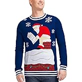Tipsy Elves Men's Ugly Christmas Sweaters - Funny Christmas Sweaters for Men - Fun Holiday Pullovers