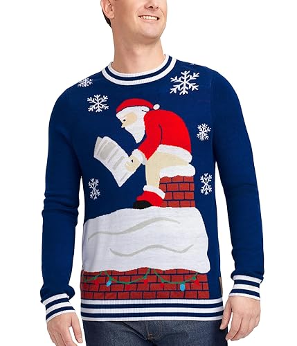 Tipsy Elves Men's Ugly Christmas Sweaters Funny Christmas