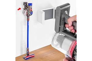 Liboer Vacuum Cleanner Wall mount Stand for Dyson V7 V8 Storage Holder Compatible for Dyson V7 V8 Vacuum Cleaner Bracket Wall Mount Support Organizer(White)