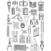 JIALEEY Student Study Stationery Charms, 56pcs Teacher Study Graduation Charm for DIY Bracelet Necklace Jewelry Making Crafts Supplies