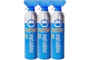 Oxygen Plus 11 Liter Canister - O+ Biggi 3 Pack | Portable Oxygen Can | 99.5% Pure O2 | Natural Wellness Supplement to Boost Energy & Recovery | 50+ User Per Canister