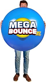 Wicked Mega Bounce XL Giant Inflatable Ball 80cm 2.51m Circumference + Pump view 5