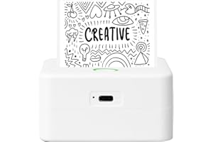 Core Innovations Wireless Mini Portable Inkless Thermal Printer & LabelMaker + Paper White