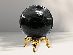 Nuummite Crystal Ball with Stand - 2" Inches