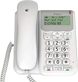 BT Décor 2200 Corded Landline Phone with 50 Name/Number Phonebook 3-Line Display