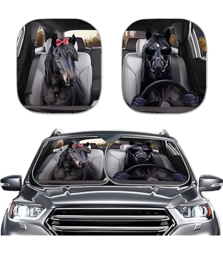 Car Windshield Sun Shade, Horse Race Windshield Sunshades Sun