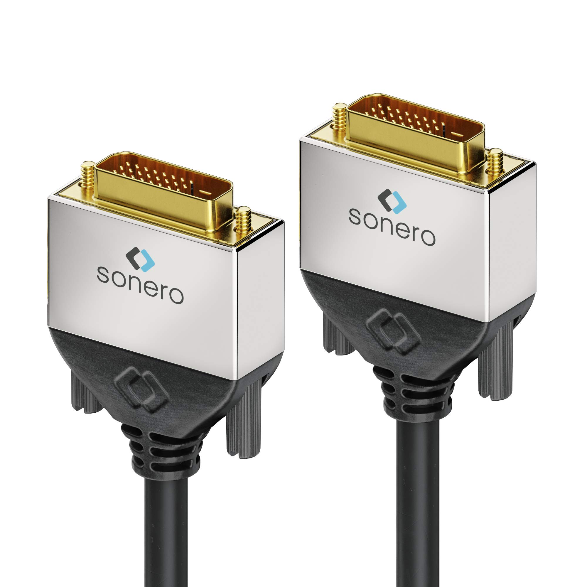 Sonero Premium DVI Cable 2m Dual Link Male to Male (24+1) Black