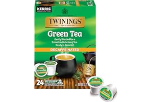 Twinings Decaf Green Tea K-Cup Pods for Keurig, Decaffeinated Pure Green Tea, Smooth Flavour, Enticing Aroma, 24 Count (Pack of 1), Enjoy Hot or Iced | Packaging May Vary