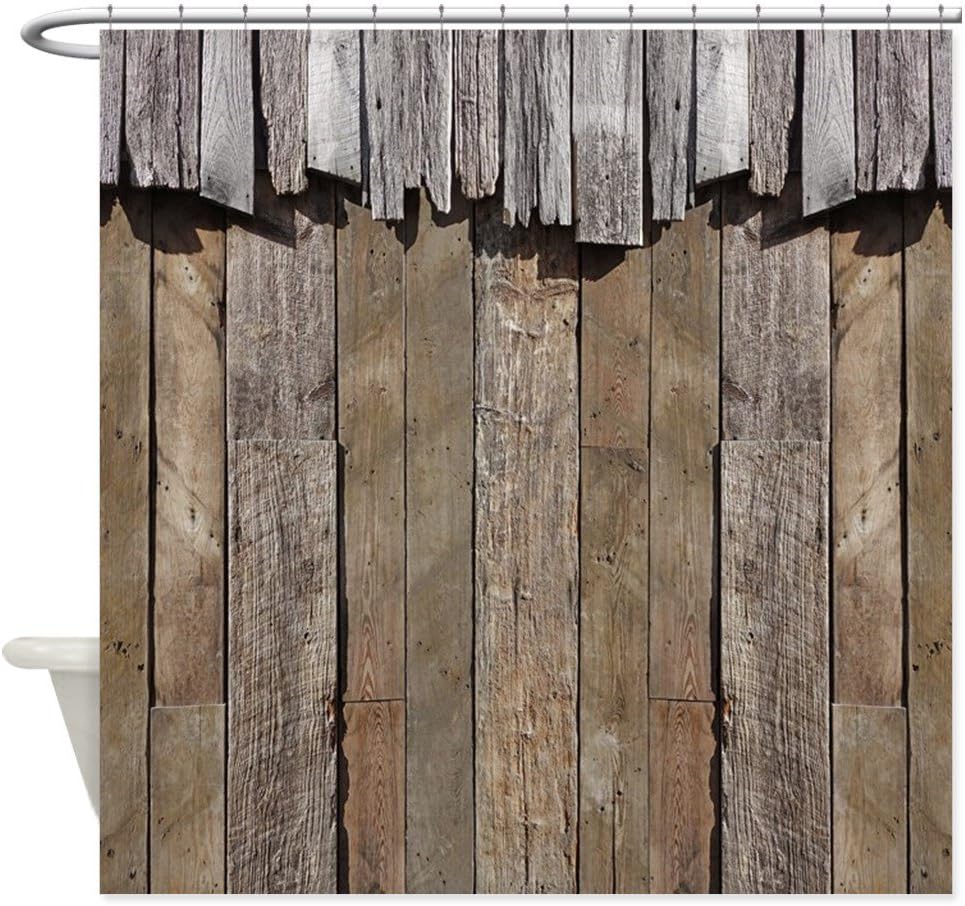 Amazon Com Cafepress Rustic Old Barn Wood Shower Curtain