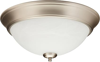 Craftmade x215-bn tazón Flush Mount luz con alabastro Swirl pantallas