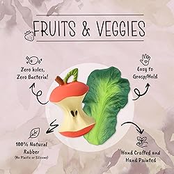 Oli & Carol Natural Rubber Teether - Fruit Shaped