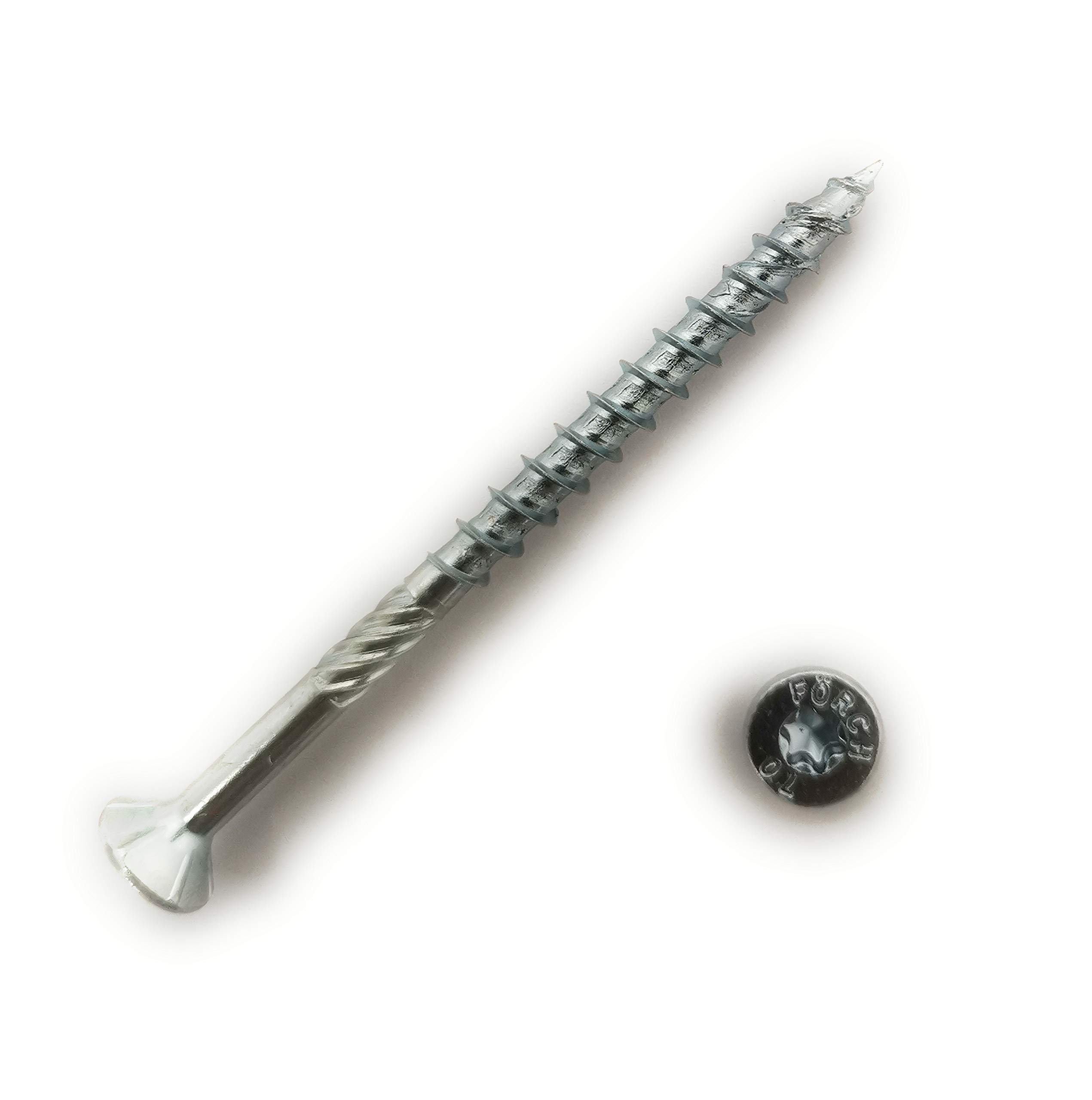 - Förch - (6.0 x 100 mm - Pack of 100) - Professional Woodworking Screws - Double Folded Thread - ETA Approval - Countersunk Screw - Bright Galvanised