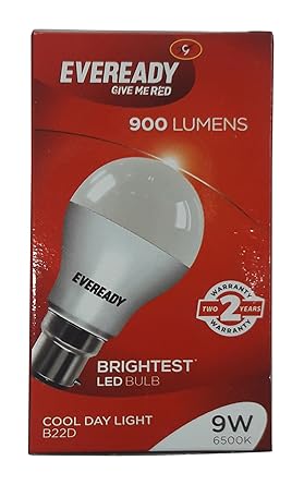 Eveready Base B22D 9-Watt LED Bulb (Cool Daylight)
