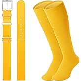 Baseball Socks and Belt for Youth Adult Softball Socks Combo Elastic Waist Belt for Men Kids Boys Girls Women JASGOOD
