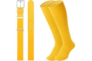 Baseball Socks and Belt for Youth Adult Softball Socks Combo Elastic Waist Belt for Men Kids Boys Girls Women JASGOOD