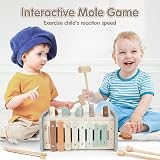 DINORUN Montessori Wooden Toy 4 in 1 Hammering Xylophone Fishing Gear view 3