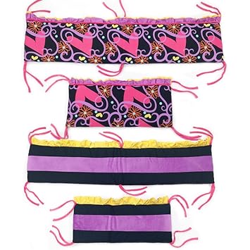 purple crib bumper