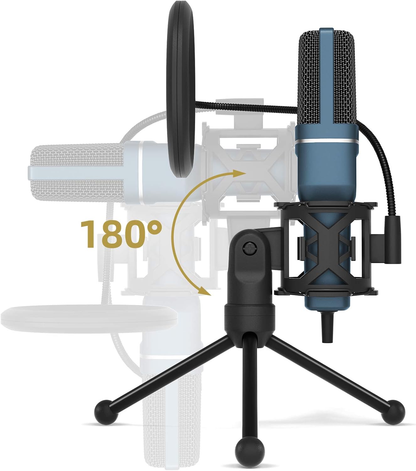 USB Gaming Microphone, TONOR Computer Condenser PC Mic with Tripod Stand & Pop Filter for Streaming, Podcasting, Vocal Recording, Compatible with iMac PC Laptop Desktop Windows Computer, TC-777: Home Audio & Theater