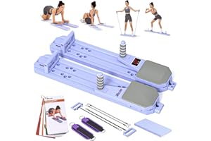 Nicoler Portable Pilates Reformer Set- Pilates Board 8-in-1 Multi-Functional Pilates Equipment