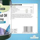 Natures Aid Flaxseed Oil 1000 mg Softgels – Vegan Omega 3 6 9 180 view 6