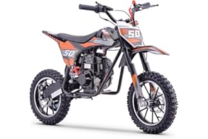 HOVER HEART Hoverheart Gas Dirt Bike, 50cc 4-Stroke Gas Powered Kids Off Road Motorcycle (Model-DB4S004) with Off-Road Tire, Suspensions, Disc Brakes, Max Load 165Lbs, Up to 25Mph, NO OIL MIX REQUIRED