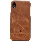 Porter Riley - Leather Case for iPhone XR. Premium Genuine Leather Slimline Back Case (Tan)