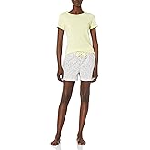 Amazon Essentials Women's Poplin Short and Sleep Tee Set