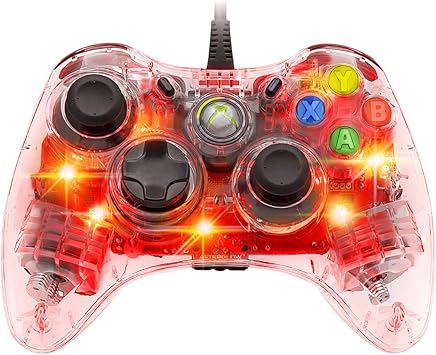 Manette Filaire Afterglow Pdp Pour Xbox 360 Modele Rouge Amazon Fr Jeux Video
