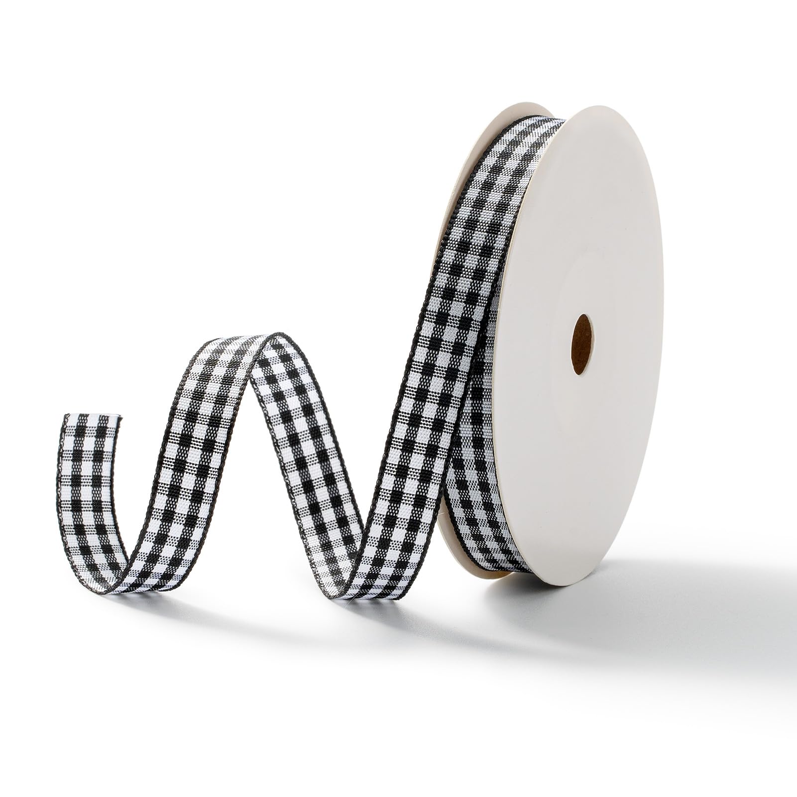Morsubela Checked Ribbon Black White Checked Gift Ribbon Decorative Ribbon