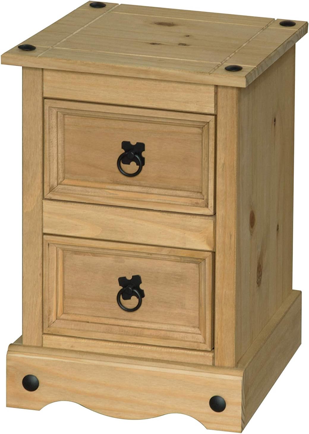 Corona Pair Solid Bedside Wood, W 36cm (D) 32cm (H) 53cm