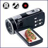 ビデオカメラ フルHD 1080P デジタルカメラ 18倍デジタルズーム ナイトビジョンカメラ ビデオカムコーダー 3インチLCDスクリーン リモコン付き