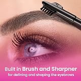 Beauty Forever True Kohl Waterproof Eyebrow Pencil Dark Brown 402 with Sharpener view 7