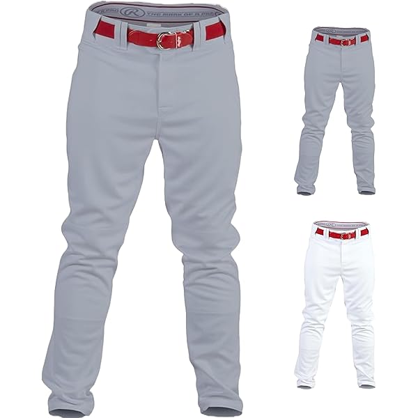 Pantalon Baseball Rawlings Pro150 Homme, Blanc Rayures Rouges, Taille S, Neuf