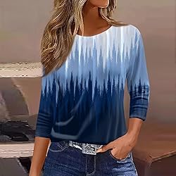 LPIGOH 3/4 Length Sleeve Womens Tops Dressy Casual