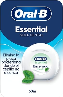 Essential Floss Hilo Dental Encerado para Espacios Reducidos, 50 m